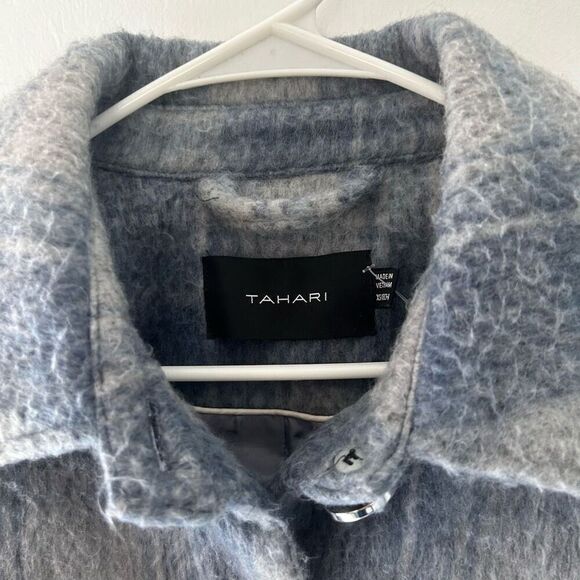 Tahari Sky Blue Stacie Wool Blend Peacoat Size XS Classic Cozy Fall Winter - Picture 6 of 9